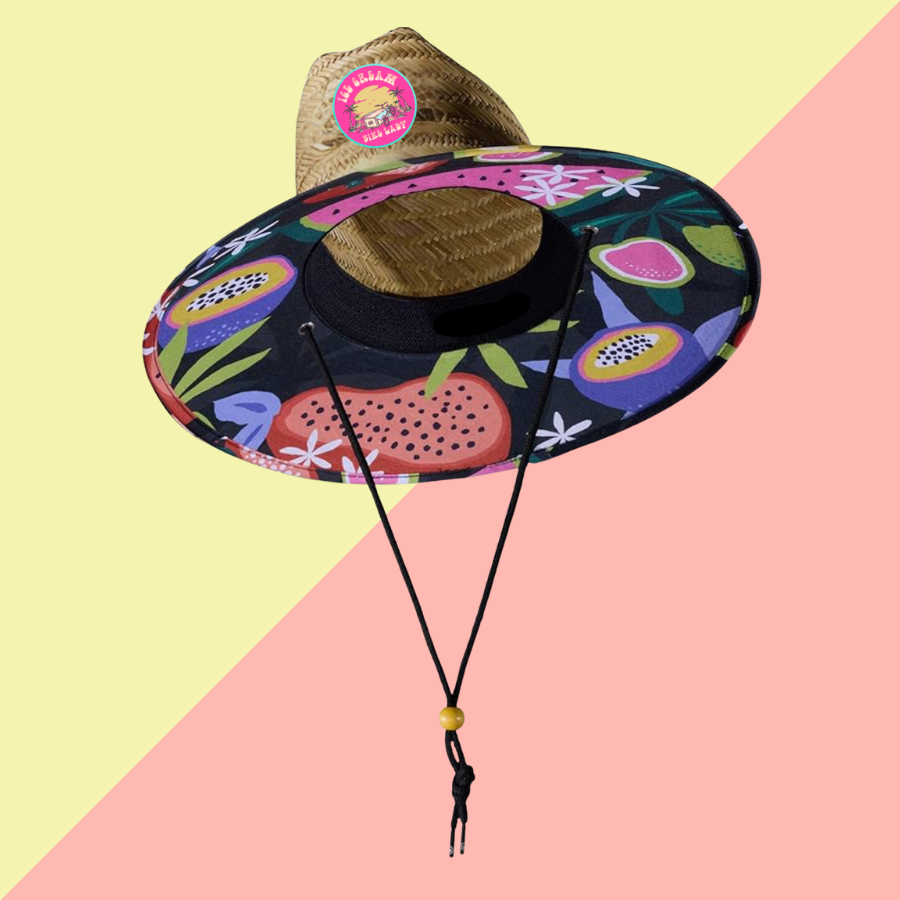 Ice Cream Bike Lady Straw Hat