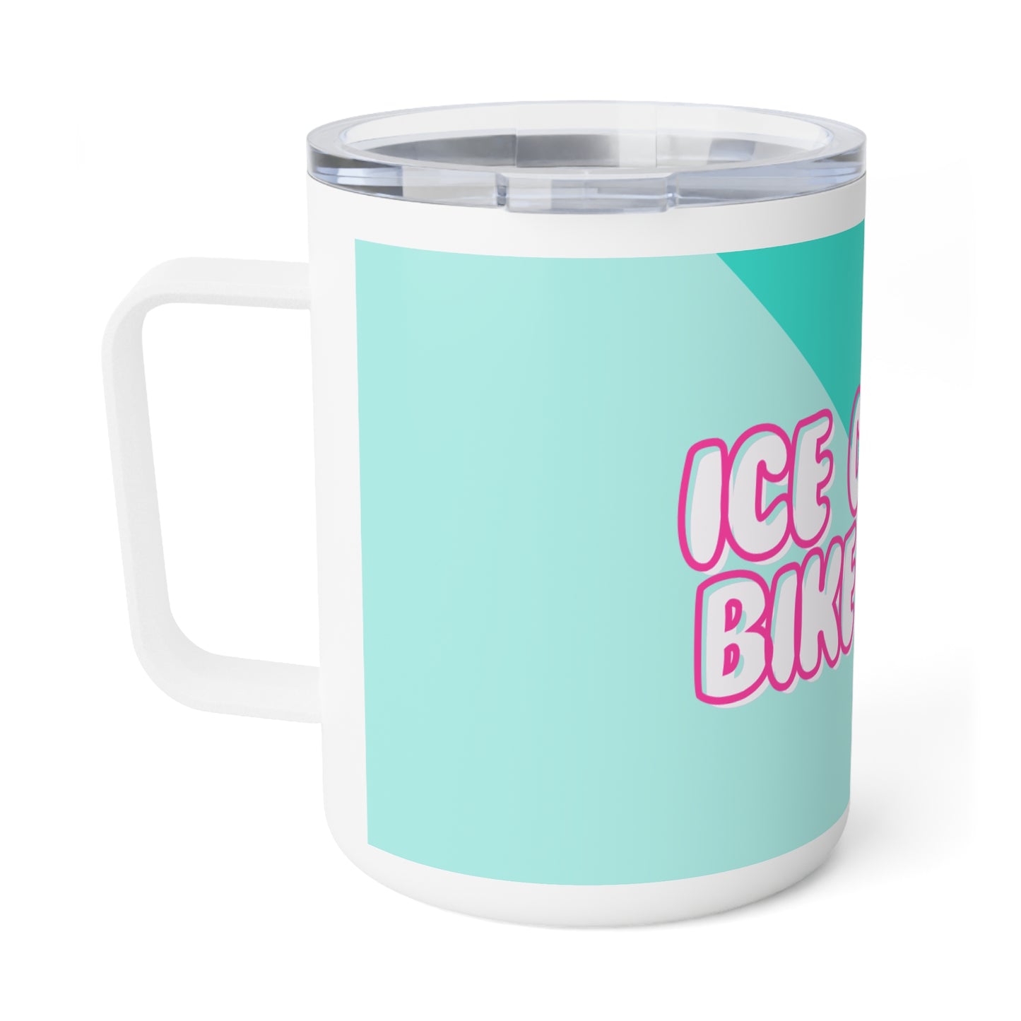 Ice Cream Bike Lady Insulated Coffee Mug, 10oz
