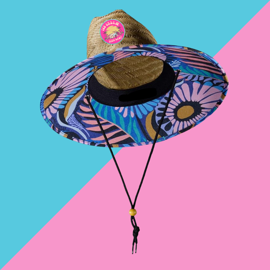 Ice Cream Bike Lady Straw Hat