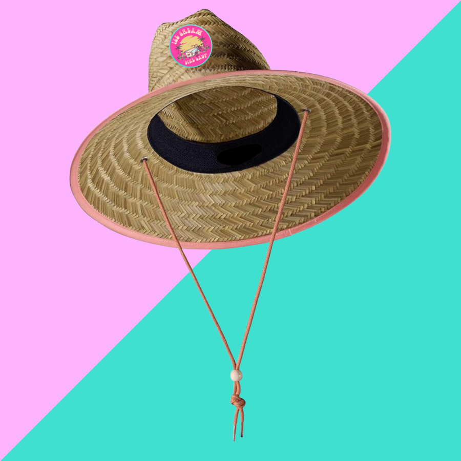 Ice Cream Bike Lady Straw Hat