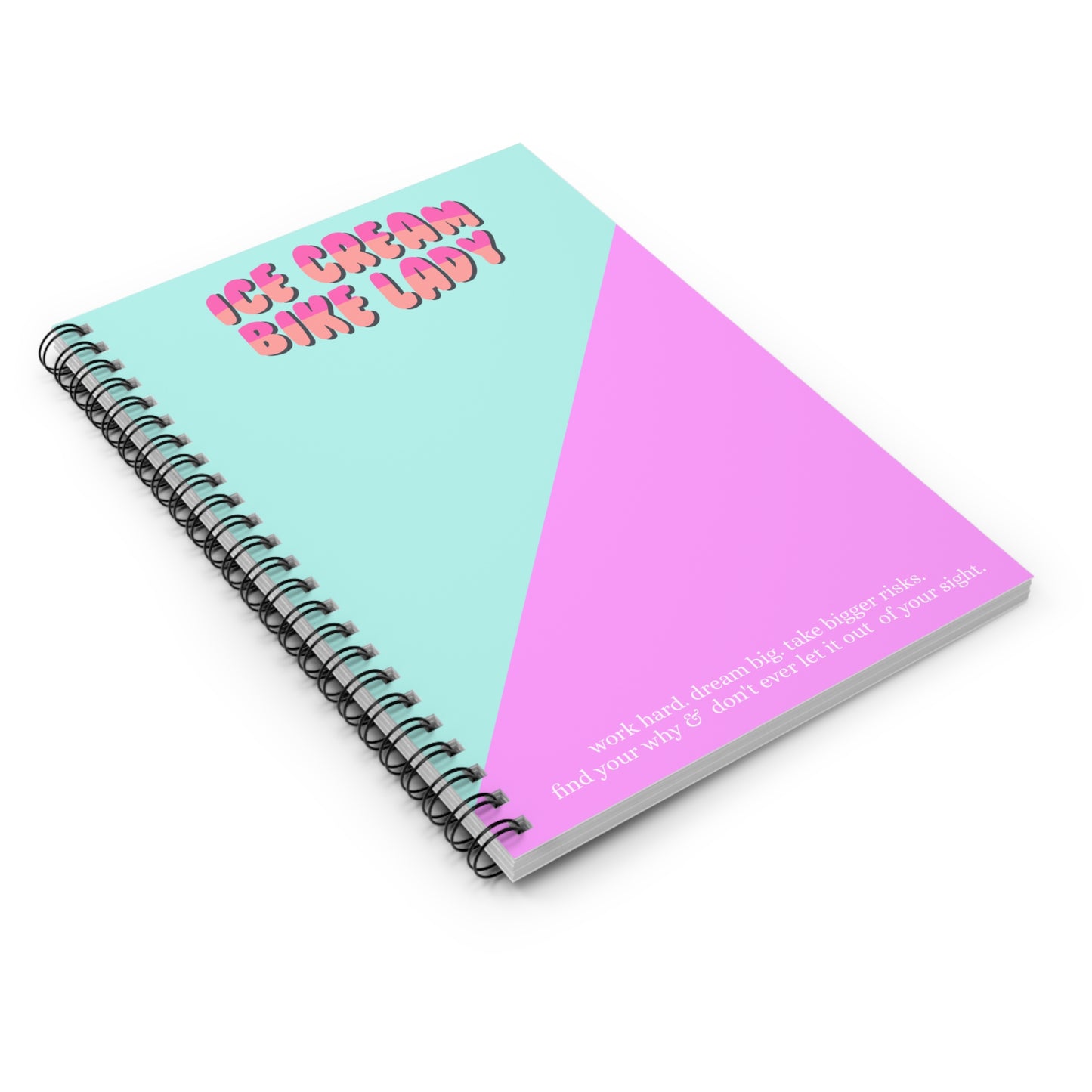 Ice Cream Bike Lady Spiral Notebook