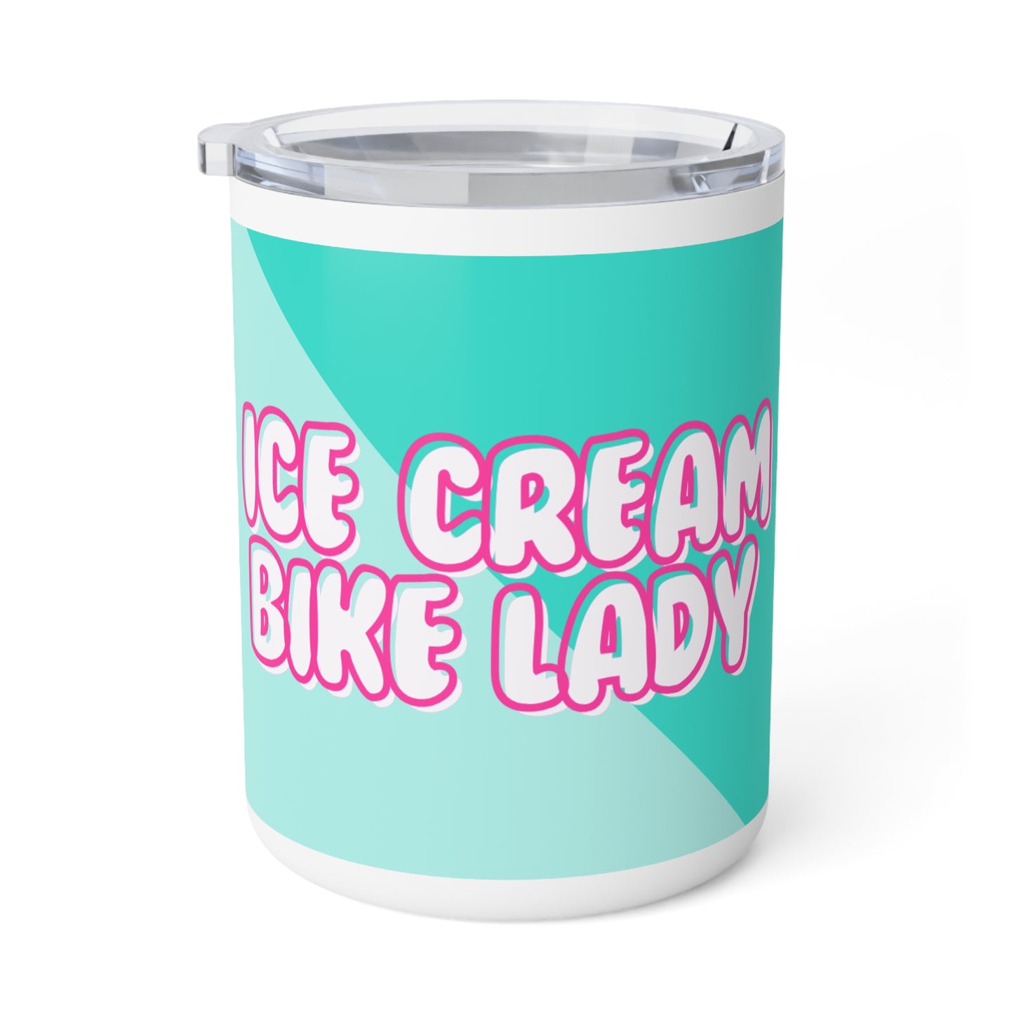 Ice Cream Bike Lady Insulated Coffee Mug, 10oz