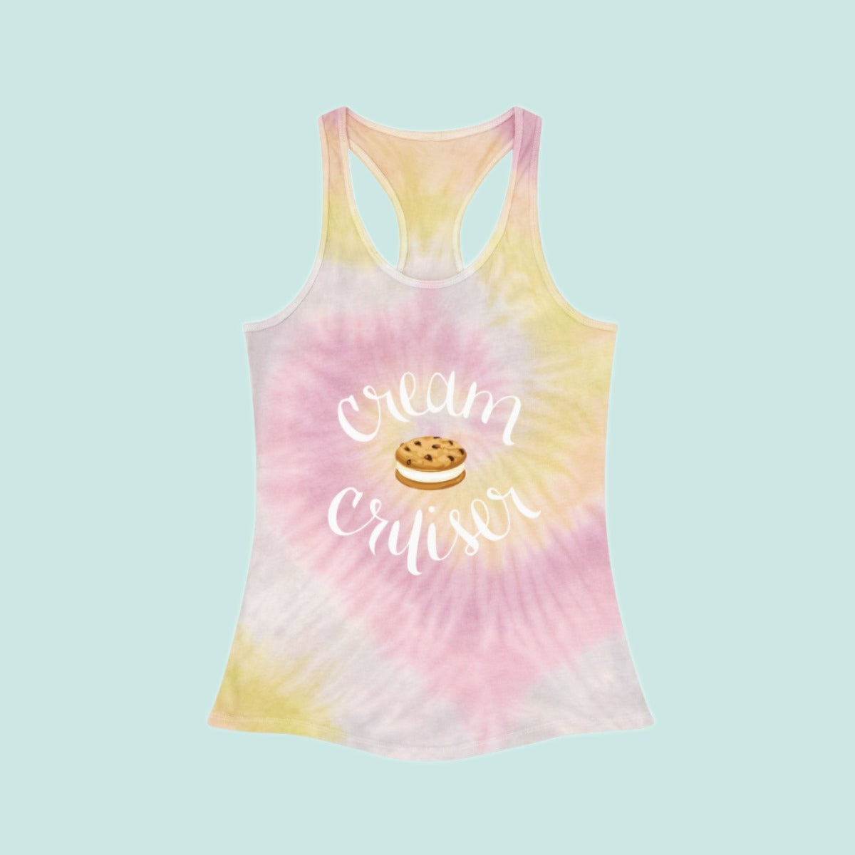 Cream Cruiser Tie Dye Racerback Tank Top