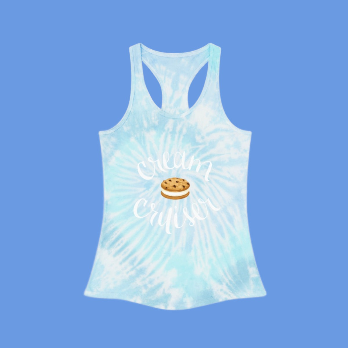 Cream Cruiser Tie Dye Racerback Tank Top