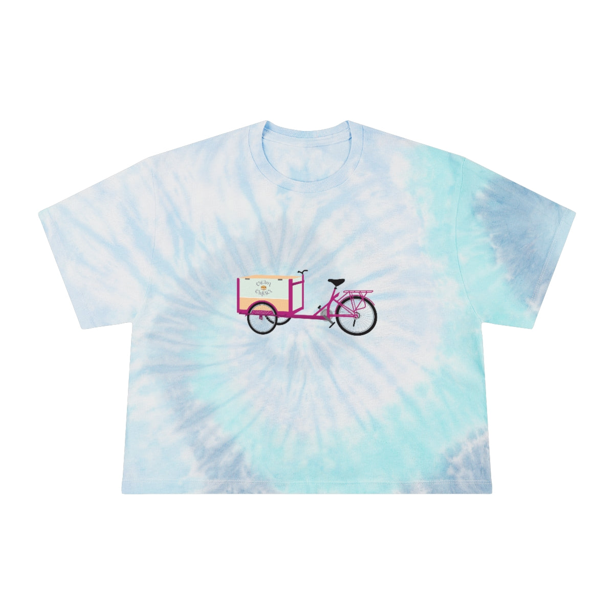 Ice Cream Bike Women's Tie-Dye Crop Tee