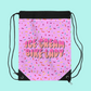 Ice Cream Bike Lady Drawstring Bag