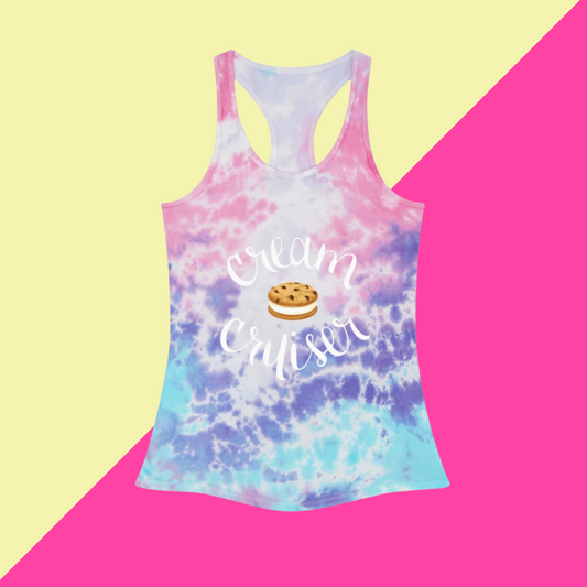 Cream Cruiser Tie Dye Racerback Tank Top