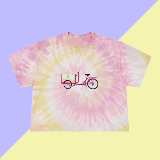 Ice Cream Bike Women's Tie-Dye Crop Tee